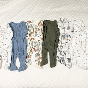 Carter’s sleepers footie pajamas bundle of 6 size 0-3m